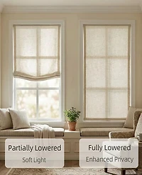 Shadisfy Soft Linen Blend Cordless Relaxed Roman Shade