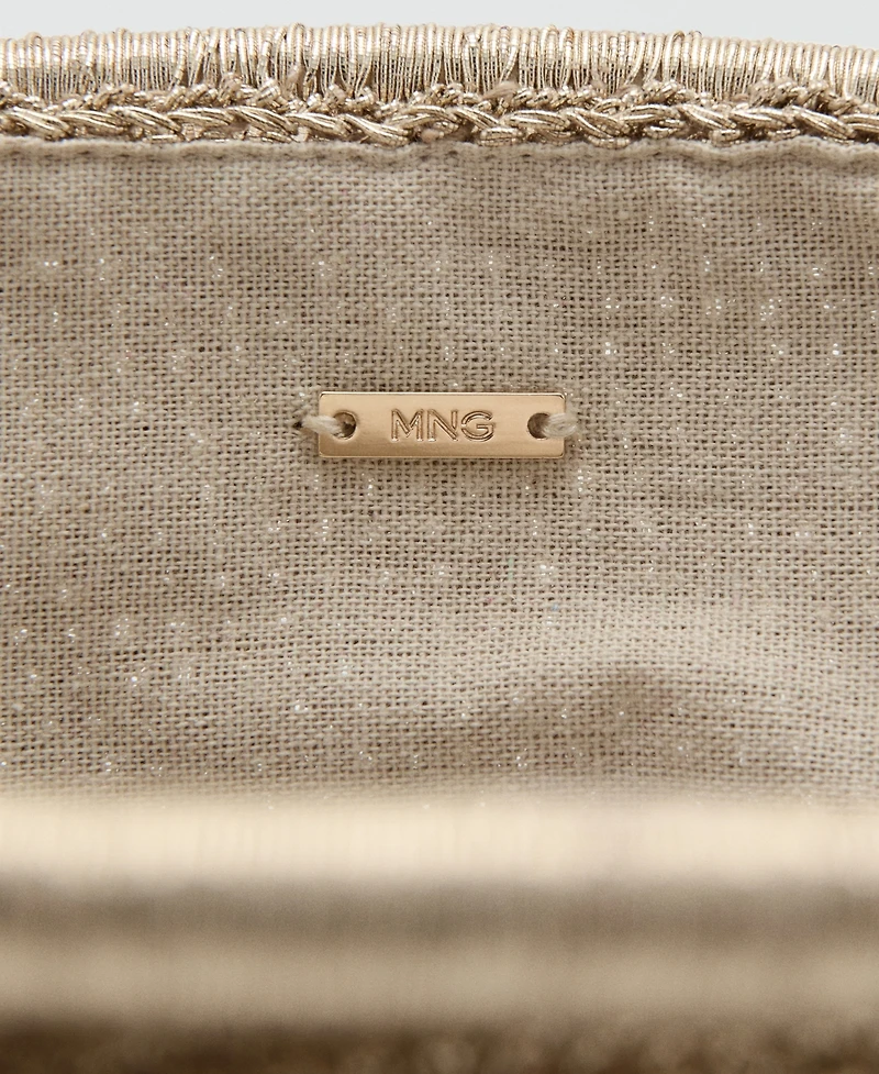 Mango Women's Lurex Clutch Bag