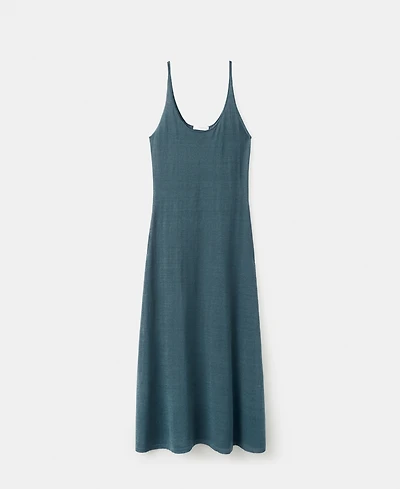 Mango Women's Knit Linen-Blend Dress