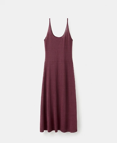 Mango Women's Knit Linen-Blend Dress