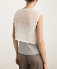 Mango Women's Open-Knit Wool Top