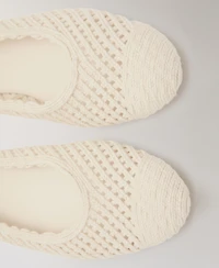 Mango Women's Straps Knit Ballet Flats