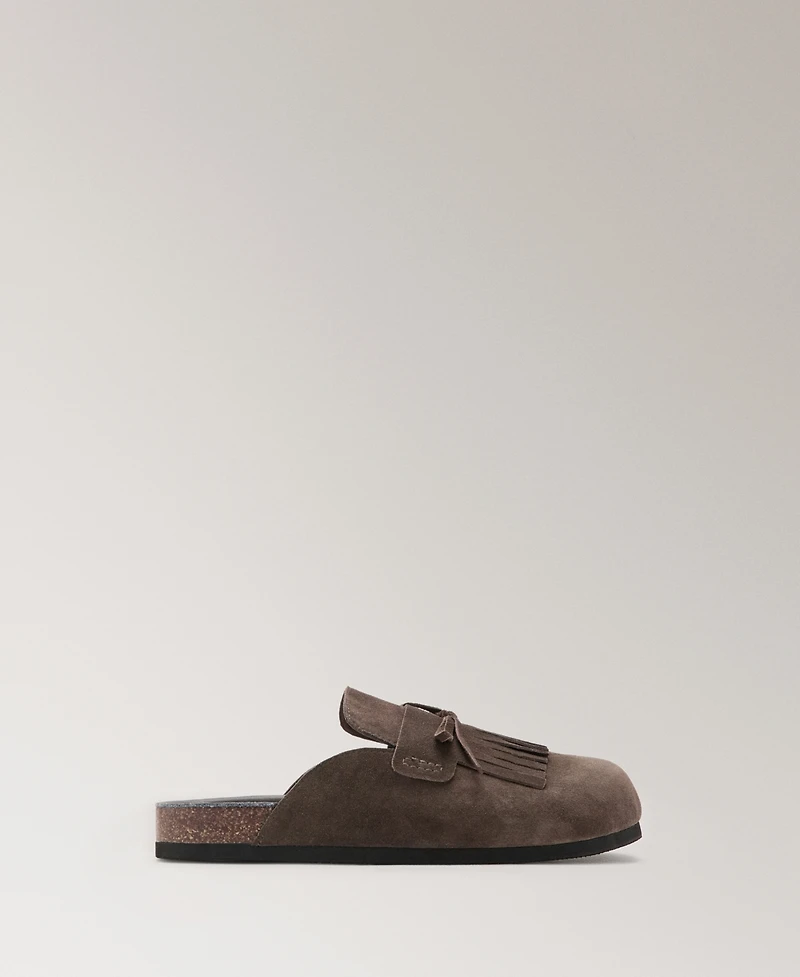 Mango Women's Leather Clog Shoes