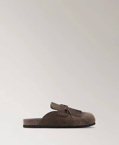 Mango Women's Leather Clog Shoes