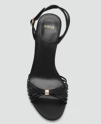 Mango Women's Straps Heeled Sandals