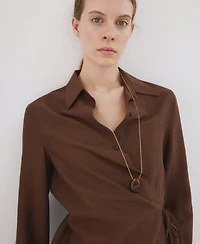 Mango Women's Bow Wrap Shirt