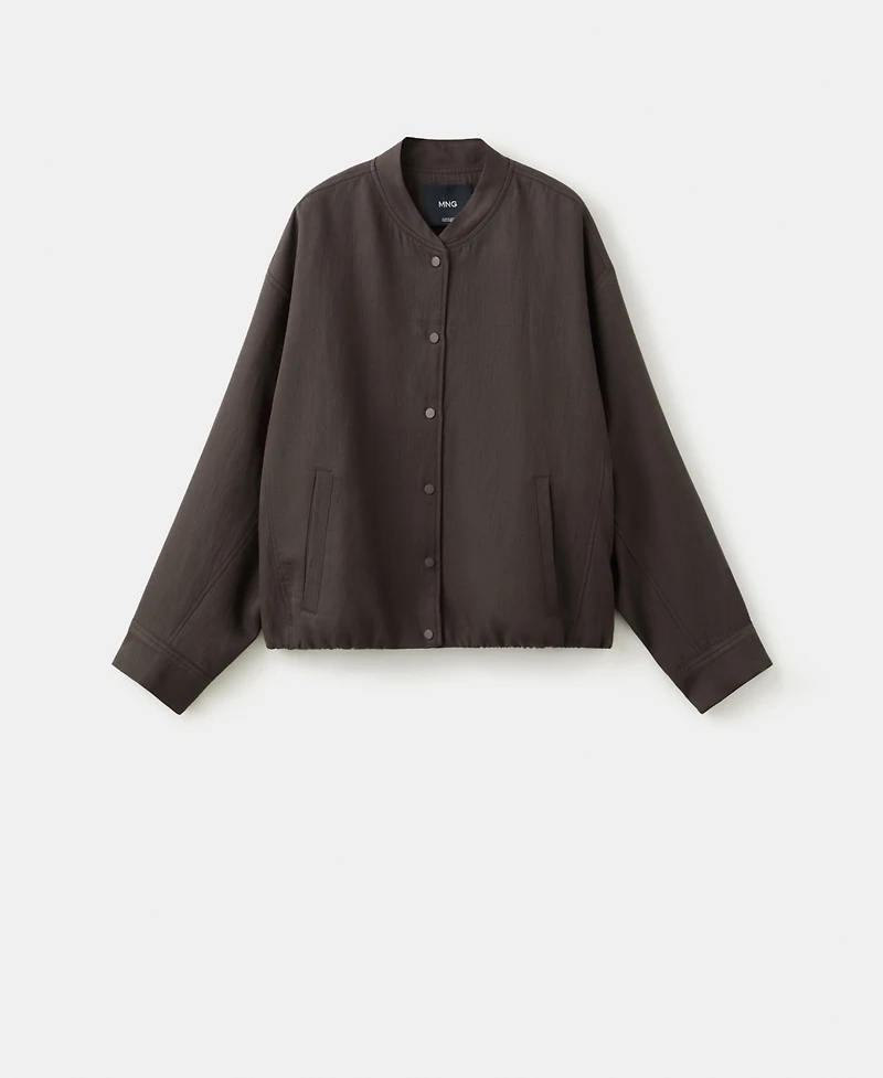 Mango Women's Lyocell Bomber Jacket