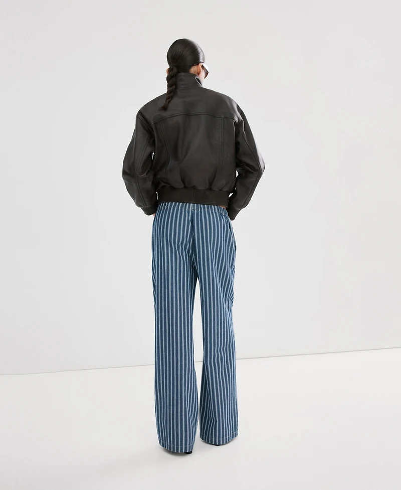 Mango Women's Straight Striped Pants