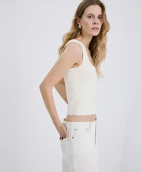Mango Women's Textured Knit Top
