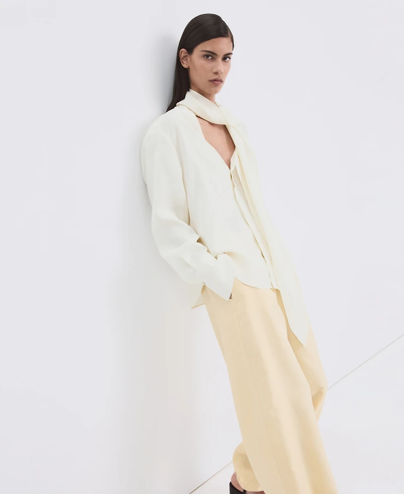 Mango Women's Lyocell Baggy Pants