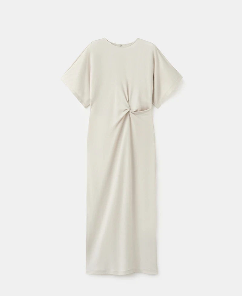 Mango Women's Side Gathered Details Dress