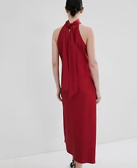 Mango Women's Bow Halter-Neck Dress