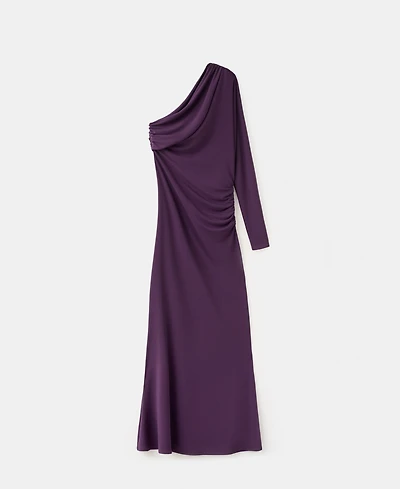 Mango Women's Gathered Body Asymmetrical Dress