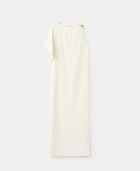 Mango Women's Asymmetrical Sleeves Long Dress