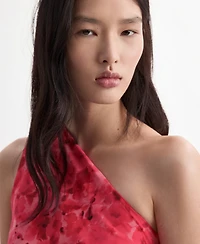 Mango Women's Asymmetrical Floral-Print Dress