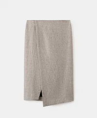 Mango Women's Check Wrap Skirt