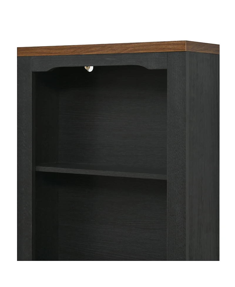 Streamdale Furniture Two-Piece Elegant Freestanding Tall Cabinet with Curved Shelving