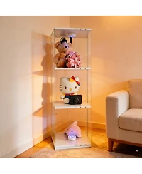 Streamdale Furniture 3-Tier Rotatable Display Cabinet with Remote Led Light