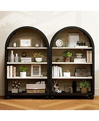 Streamdale Furniture 4-Tier Arched Storage Cabinet with Metal Frame