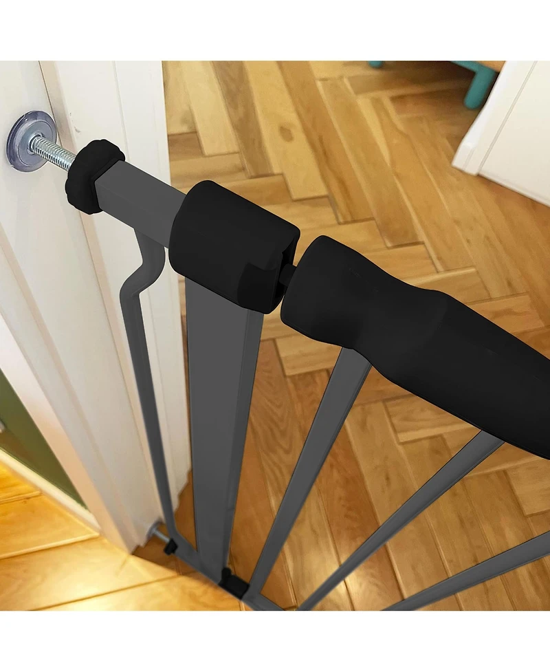 BalanceFrom Fitness Walk Thru Safety Gate, Fits 29.1-33.8" Openings, 36inches Tall, Graphite