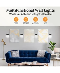 Bell + Howell 2-Pack Wireless Touch Led Wall Light Sconces with Remote
