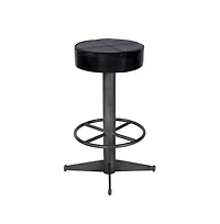 Butler Specialty Malcolm 30 in. Seat Height Leather and Iron Bar Stool