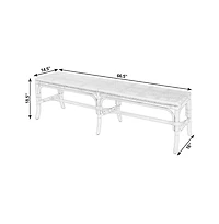 Butler Specialty Laguna Rectangular Rattan Backless Accent Bench