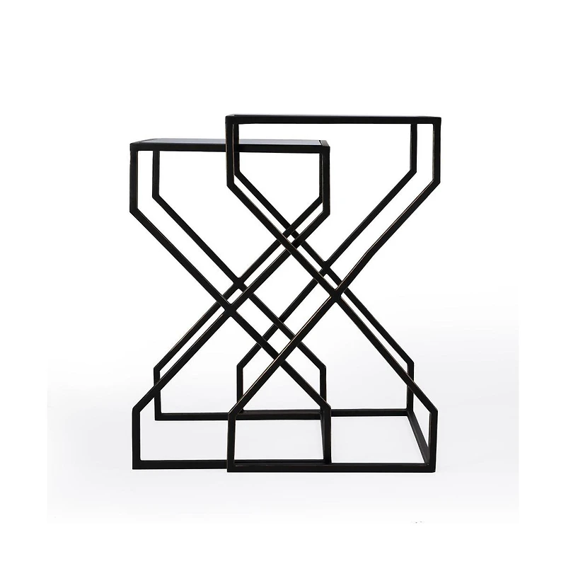 Butler Specialty Demi Modern Mirrored Nesting Tables