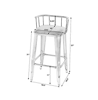 Butler Specialty Coriander Seat Height Leather Bar Height Stool