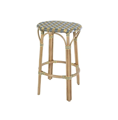 Butler Specialty Ballito 30 in. Seat Height Oval Rattan Bar Stool with Footrest