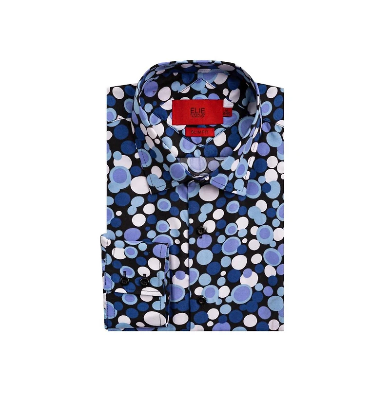 Elie Balleh Men's Slim Fit Dot Print Shirt | Button Down