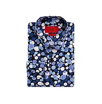 Elie Balleh Men's Slim Fit Dot Print Shirt | Button Down