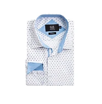Elie Balleh Men's Slim Fit Modern Ditsy Print Shirt