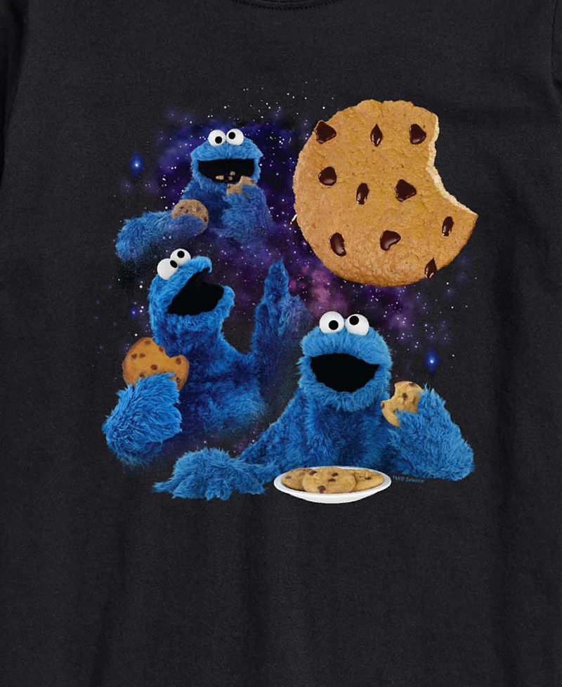 Airwaves Men's Sesame Street Cookie Moon Short-Sleeve Graphic T-Shirt