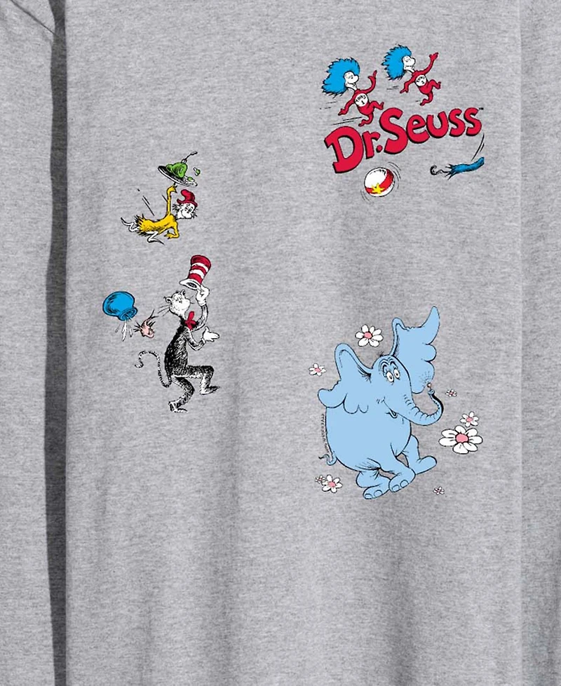 Airwaves Men's Dr. Seuss Cat The Hat & Sam I Am Horton Long-Sleeve Graphic T-Shirt