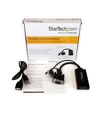 StarTech 10.2inch Vga to 1080p Hdmi Adapter with Usb Audio and Power