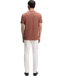 Boss by Hugo Men's Cotton, Linen Silk Mouline-Structured T-Shirt