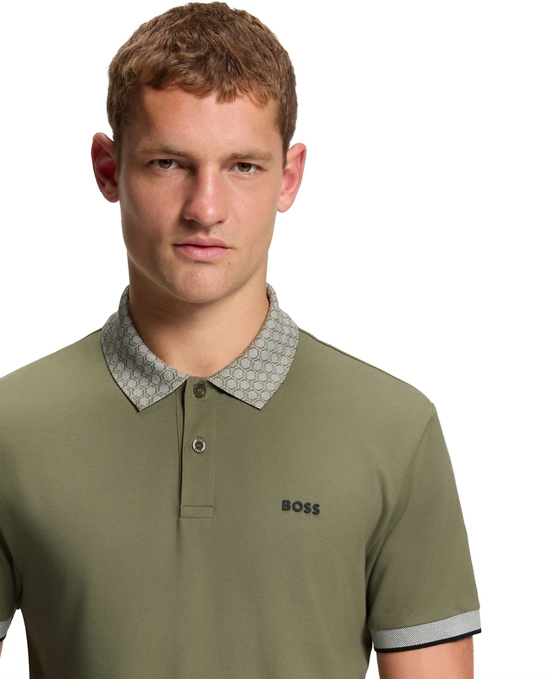 Boss by Hugo Men's Stretch Cotton Moisture Management Paddy Polo Shirt