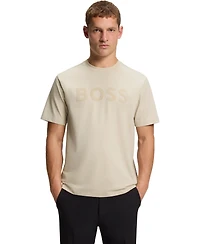 Boss by Hugo Men's Stretch Cotton Tonal Logo Relaxed-Fit T-Shirt