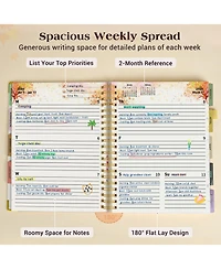 Gnuadz Planner 18 Month Weekly Monthly Daily Spiral Hardcover Agenda Organizer Tabs Calendar Tree 2026-2027