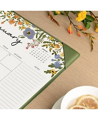 Gnuadz Desk Calendar 2026 Mat Pad Floral Apricot