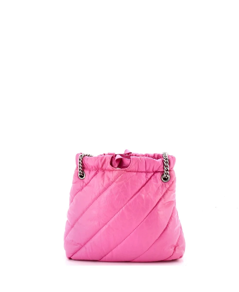 Pre-Owned Balenciaga Xs Crush Chain Tote Quilted Crushed Calfskin