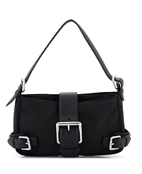 Pre-Owned Bottega Veneta Buckle Shoulder Bag Nylon with Leather