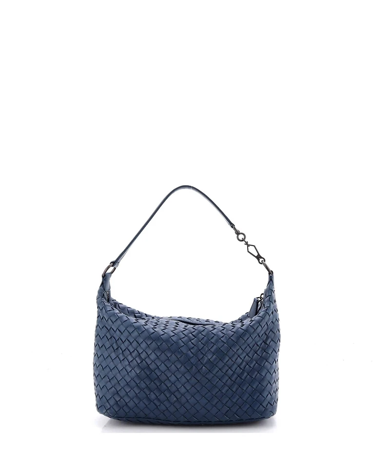 Pre-Owned Bottega Veneta Small Zip Hobo Intrecciato Nappa