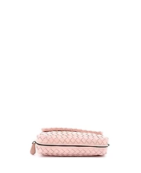 Pre-Owned Bottega Veneta Small Expandable Chain Crossbody Bag Intrecciato Nappa