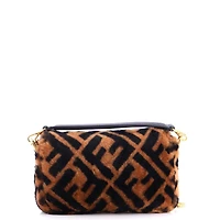 Pre-Owned Fendi Mini Baguette Nm Bag Zucca Shearling