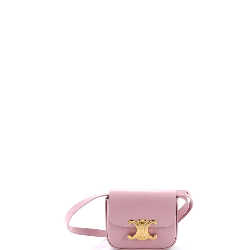 Pre-Owned Celine Mini Triomphe Shoulder Bag Smooth Calfskin