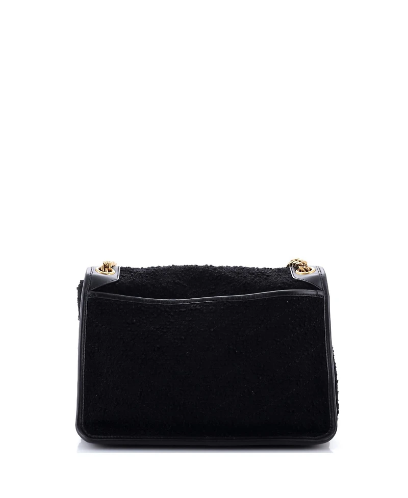 Pre-Owned Saint Laurent Medium Niki Chain Flap Bag Matelasse Chevron Tweed