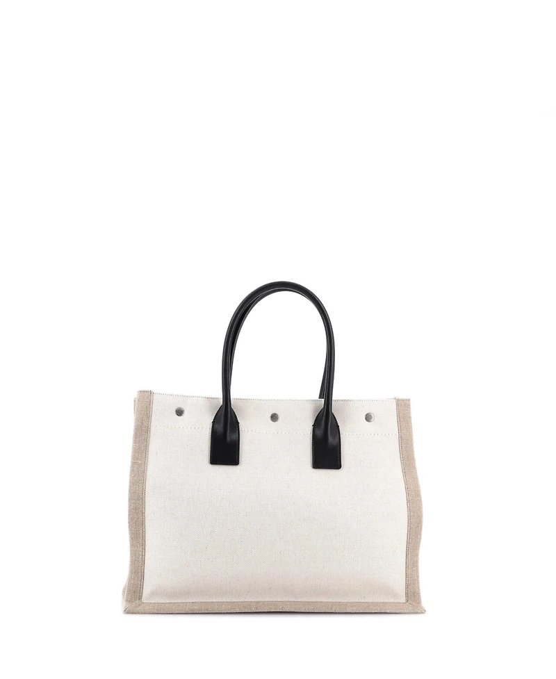 Pre-Owned Saint Laurent Small Rive Gauche Shopper Tote Canvas