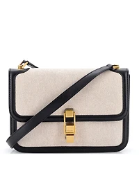 Pre-Owned Saint Laurent Medium Carre Satchel Canvas with Leather